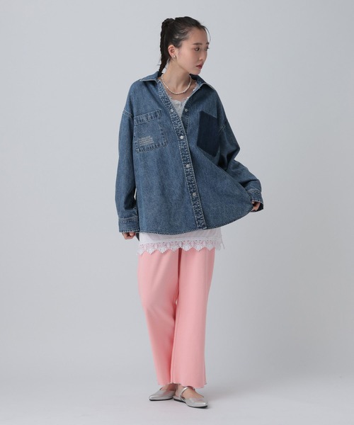 LEPSIM(レプシィム)の「裾メロウストレートパンツ 659227(その他パンツ・レディース・ピンク/グレー/ブラック・FREE)」の11枚目の写真