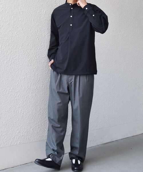 SHIPS any（シップス エニィ）の「SHIPS any:〈吸水速乾〉Rapidry バンドスキッパー スピンドル プルオーバー シャツ(セットアップ対応)◇（シャツ/ブラウス・メンズ・ベージュ/ブラック/グレー/ネイビー・SMALL/LARGE/MEDIUM）」の10枚目の写真