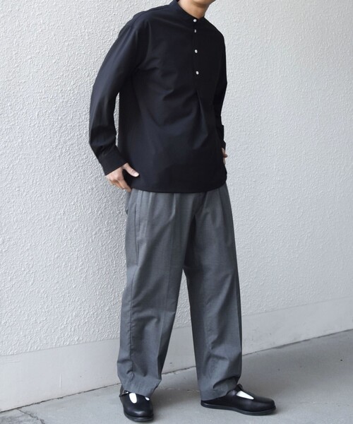 SHIPS any（シップス エニィ）の「SHIPS any:〈吸水速乾〉Rapidry バンドスキッパー スピンドル プルオーバー シャツ(セットアップ対応)◇（シャツ/ブラウス・メンズ・ベージュ/ブラック/グレー/ネイビー・SMALL/LARGE/MEDIUM）」の11枚目の写真