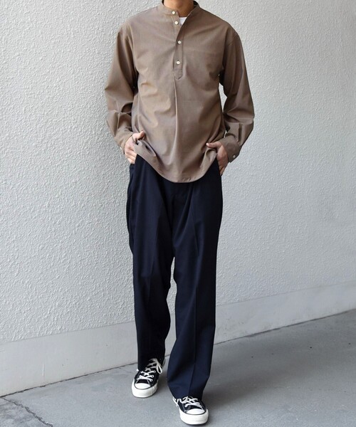 SHIPS any（シップス エニィ）の「SHIPS any:〈吸水速乾〉Rapidry バンドスキッパー スピンドル プルオーバー シャツ(セットアップ対応)◇（シャツ/ブラウス・メンズ・ベージュ/ブラック/グレー/ネイビー・SMALL/LARGE/MEDIUM）」の15枚目の写真