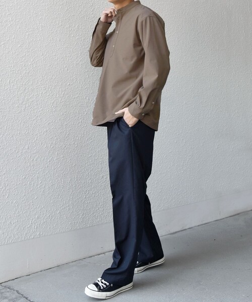 SHIPS any（シップス エニィ）の「SHIPS any:〈吸水速乾〉Rapidry バンドスキッパー スピンドル プルオーバー シャツ(セットアップ対応)◇（シャツ/ブラウス・メンズ・ベージュ/ブラック/グレー/ネイビー・SMALL/LARGE/MEDIUM）」の16枚目の写真