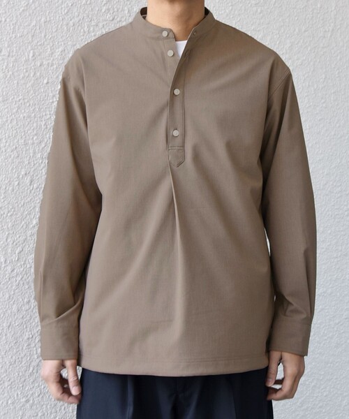 SHIPS any（シップス エニィ）の「SHIPS any:〈吸水速乾〉Rapidry バンドスキッパー スピンドル プルオーバー シャツ(セットアップ対応)◇（シャツ/ブラウス・メンズ・ベージュ/ブラック/グレー/ネイビー・SMALL/LARGE/MEDIUM）」の17枚目の写真