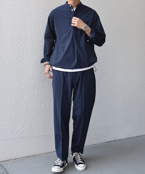 SHIPS any（シップス エニィ）の「SHIPS any:〈吸水速乾〉Rapidry バンドスキッパー スピンドル プルオーバー シャツ(セットアップ対応)◇（シャツ/ブラウス・メンズ・ベージュ/ブラック/グレー/ネイビー・SMALL/LARGE/MEDIUM）」の20枚目の写真