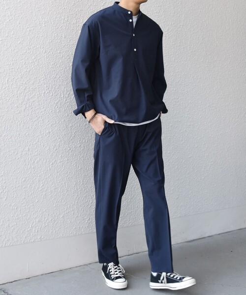 SHIPS any（シップス エニィ）の「SHIPS any:〈吸水速乾〉Rapidry バンドスキッパー スピンドル プルオーバー シャツ(セットアップ対応)◇（シャツ/ブラウス・メンズ・ベージュ/ブラック/グレー/ネイビー・SMALL/LARGE/MEDIUM）」の21枚目の写真