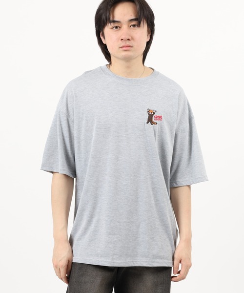 FUNALIVE（ファンアライブ）の「ワイド半袖Tシャツ ワンポイント刺繍（Tシャツ/カットソー・メンズ・杢グレー/ホワイト系3/ダークグリーン/ブラック系2/ブラック系3/ホワイト/ホワイト系2/ブラック/ブラック系4/ライトイエロー系/ミント/ダークネイビー・M/LL/L）」の16枚目の写真