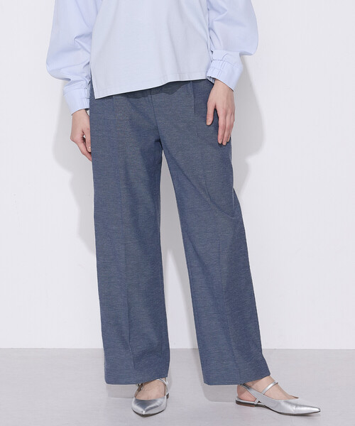 COMME CA（コムサ）の「ドライオックス ワイドパンツ（スラックス・レディース・ブルー/キナリ・11号/9号/7号）」の2枚目の写真