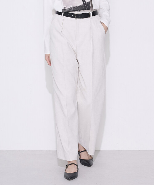 COMME CA（コムサ）の「ドライオックス ワイドパンツ（スラックス・レディース・ブルー/キナリ・11号/9号/7号）」の5枚目の写真