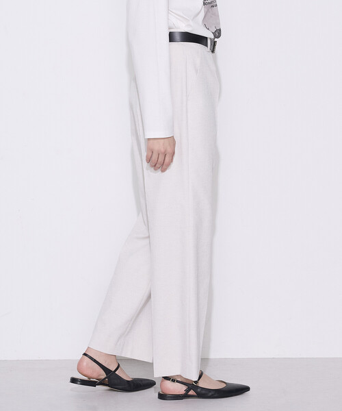 COMME CA（コムサ）の「ドライオックス ワイドパンツ（スラックス・レディース・ブルー/キナリ・11号/9号/7号）」の6枚目の写真