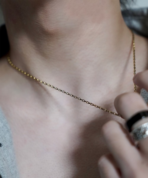 SBG（エスビー）の「インフルエンサー つぐ吉 × SBG ナロースクエアチェーンネックレス（ネックレス・メンズ・ゴールド/シルバー・FREE）」の9枚目の写真