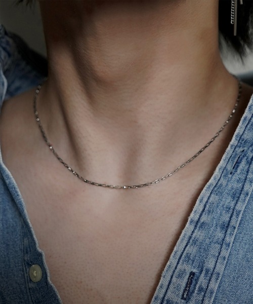 SBG（エスビー）の「インフルエンサー つぐ吉 × SBG ナロースクエアチェーンネックレス（ネックレス・メンズ・ゴールド/シルバー・FREE）」の6枚目の写真