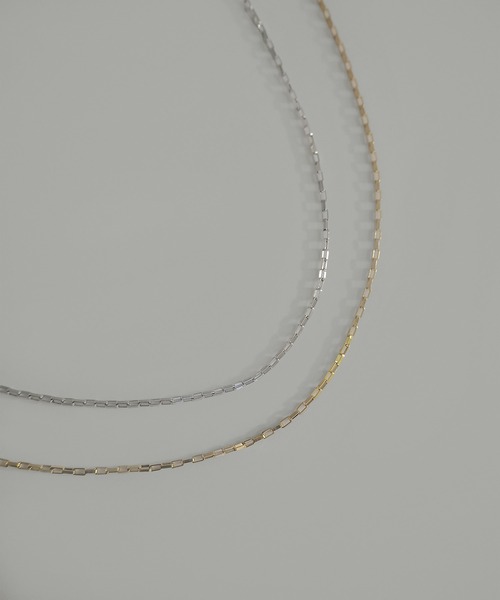 SBG（エスビー）の「インフルエンサー つぐ吉 × SBG ナロースクエアチェーンネックレス（ネックレス・メンズ・ゴールド/シルバー・FREE）」の20枚目の写真