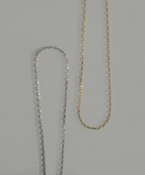 SBG（エスビー）の「インフルエンサー つぐ吉 × SBG ナロースクエアチェーンネックレス（ネックレス・メンズ・ゴールド/シルバー・FREE）」の21枚目の写真