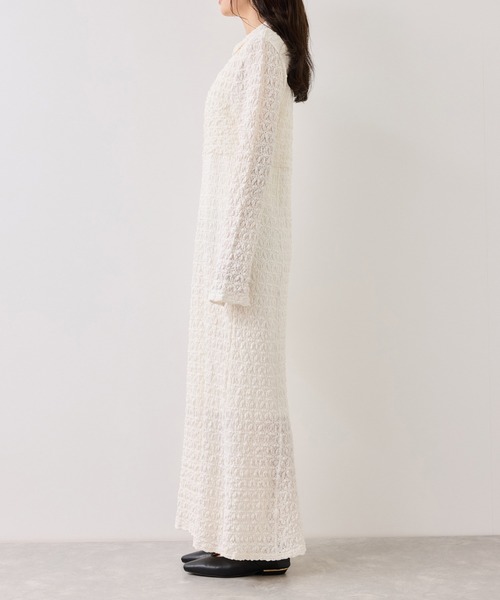 VIS（ビス）の「膨れジャガードカットソーワンピース（ワンピース・レディース・キナリ/ブラック・FREE）」の19枚目の写真