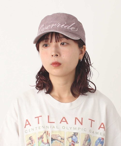 OVERRIDE(オーバーライド)の「OVERRIDE PIGMENT TWILL DE GAULLE CAP / オーバーライド(キャップ・レディース・ブラック/ブラウン/ピンク・57~59cm)」の1枚目の写真