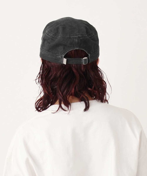 OVERRIDE(オーバーライド)の「OVERRIDE PIGMENT TWILL DE GAULLE CAP / オーバーライド(キャップ・レディース・ブラック/ブラウン/ピンク・57~59cm)」の7枚目の写真
