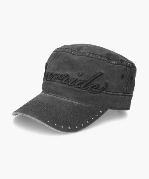 OVERRIDE(オーバーライド)の「OVERRIDE PIGMENT TWILL DE GAULLE CAP / オーバーライド(キャップ・レディース・ブラック/ブラウン/ピンク・57~59cm)」の8枚目の写真