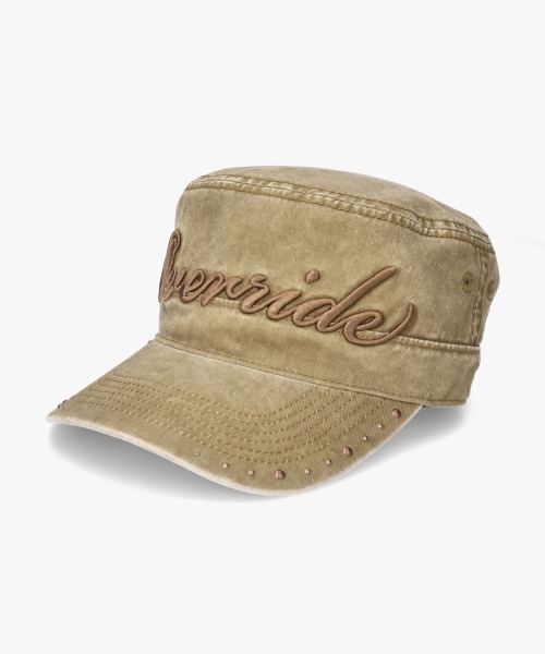 OVERRIDE(オーバーライド)の「OVERRIDE PIGMENT TWILL DE GAULLE CAP / オーバーライド(キャップ・レディース・ブラック/ブラウン/ピンク・57~59cm)」の15枚目の写真