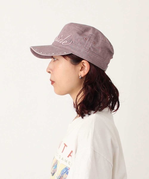 OVERRIDE(オーバーライド)の「OVERRIDE PIGMENT TWILL DE GAULLE CAP / オーバーライド(キャップ・レディース・ブラック/ブラウン/ピンク・57~59cm)」の18枚目の写真