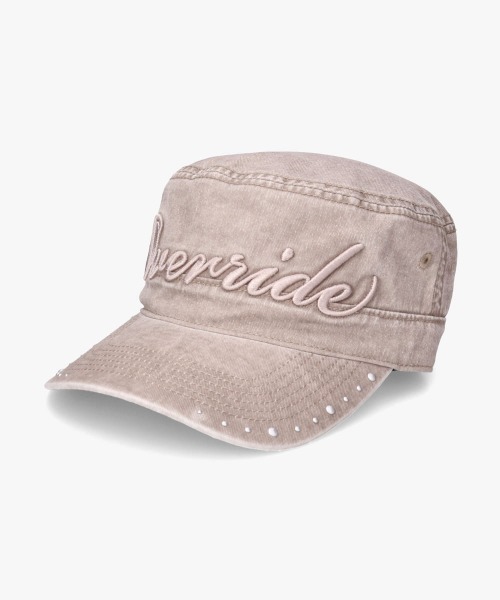 OVERRIDE(オーバーライド)の「OVERRIDE PIGMENT TWILL DE GAULLE CAP / オーバーライド(キャップ・レディース・ブラック/ブラウン/ピンク・57~59cm)」の20枚目の写真
