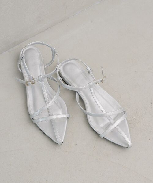 RETRO GIRL（レトロガール）の「ポインテッドトゥサンダル（サンダル・レディース・ブラック/シルバー/レッド・LARGE/MEDIUM）」の6枚目の写真