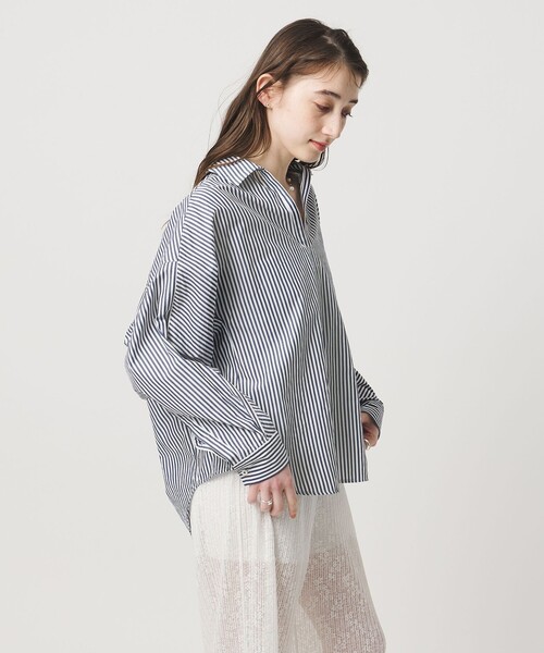 TICCA＞ストライプ スキッパー シャツ（シャツ/ブラウス）｜TICCA
