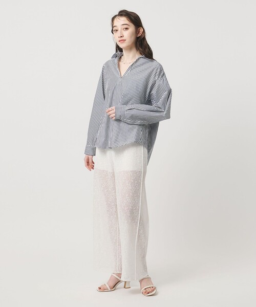 TICCA＞ストライプ スキッパー シャツ（シャツ/ブラウス）｜TICCA