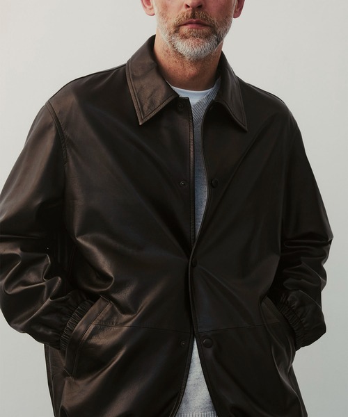 THE TOKYO(ザトウキョウ)の「【THE GRAND LEATHERS/ザ・グランレザーズ】COLOMER COACH JACKET(ライダースジャケット・メンズ・ブラック・44/48)」の4枚目の写真