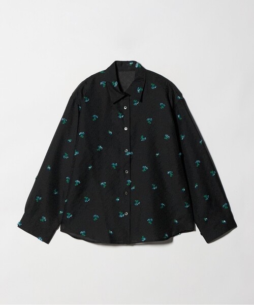 BEAUTY&YOUTH UNITED ARROWS（ビューティーアンドユースユナイテッドアローズ）の「フラワーモチーフ ジャガード シャツ ウォッシャブル（シャツ/ブラウス・レディース・オフホワイト/ブラック・FREE）」の13枚目の写真