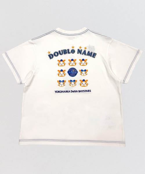 DOUBLE NAME（ダブルネーム）の「【横浜DeNAベイスターズ】  USEDプリント BIGTEE（Tシャツ/カットソー・レディース・ピンク/ブルー・FREE）」の7枚目の写真