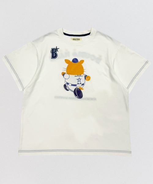 DOUBLE NAME（ダブルネーム）の「【横浜DeNAベイスターズ】  USEDプリント BIGTEE（Tシャツ/カットソー・レディース・ピンク/ブルー・FREE）」の8枚目の写真