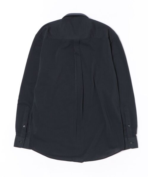 m.f.editorial(エムエフエディトリアル)の「シャツ メンズ 長袖 ストレッチ 吸水速乾 イージーケア ショート ボタンダウン ビジカジ クールビズ アルティマ(ビジネスシャツ・メンズ・ネイビー/ベージュ・MEDIUM/LARGE/X-LARGE)」の4枚目の写真