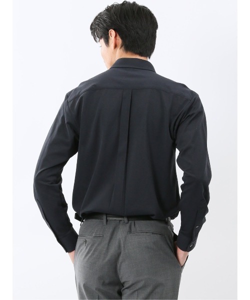 m.f.editorial(エムエフエディトリアル)の「シャツ メンズ 長袖 ストレッチ 吸水速乾 イージーケア ショート ボタンダウン ビジカジ クールビズ アルティマ(ビジネスシャツ・メンズ・ネイビー/ベージュ・MEDIUM/LARGE/X-LARGE)」の16枚目の写真