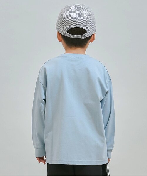 b・ROOM(ビールーム)の「【綿100%】【スクール対応】名札付けループ付き長袖Tシャツ(Tシャツ/カットソー・キッズ・パープル/ブルー系その他/ブラック/オフホワイト・100cm/120cm/110cm/130cm/140cm/150cm)」の19枚目の写真