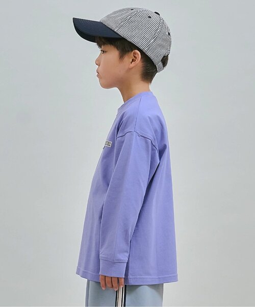 b・ROOM(ビールーム)の「【綿100%】【スクール対応】名札付けループ付き長袖Tシャツ(Tシャツ/カットソー・キッズ・パープル/ブルー系その他/ブラック/オフホワイト・100cm/120cm/110cm/130cm/140cm/150cm)」の20枚目の写真