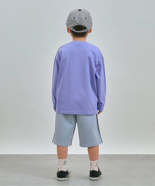 b・ROOM(ビールーム)の「【綿100%】【スクール対応】名札付けループ付き長袖Tシャツ(Tシャツ/カットソー・キッズ・パープル/ブルー系その他/ブラック/オフホワイト・100cm/120cm/110cm/130cm/140cm/150cm)」の21枚目の写真