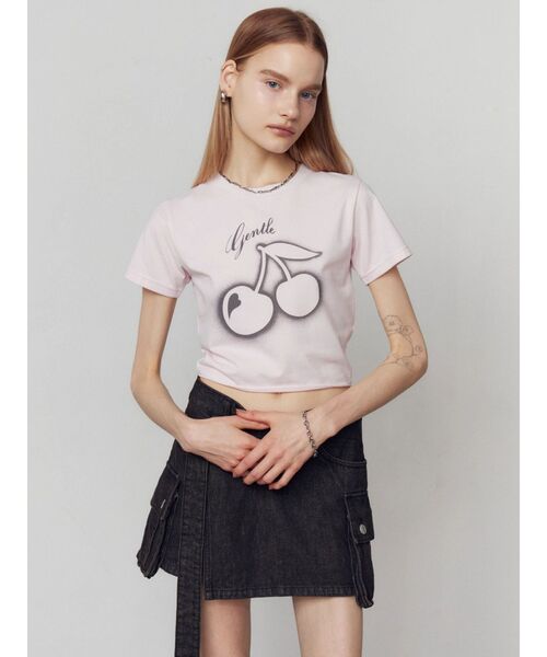 チェリープリントTシャツ【WEB限定カラーあり】（Tシャツ/カットソー