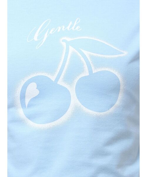 EMODA(エモダ)の「チェリープリントTシャツ【WEB限定カラーあり】(Tシャツ/カットソー・レディース・グレー/チャコールグレー/ホワイト/ブルー/ピンク・FREE)」の12枚目の写真