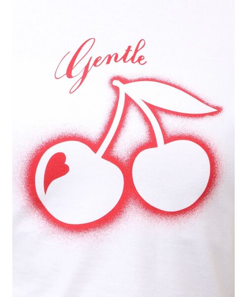 EMODA(エモダ)の「チェリープリントTシャツ【WEB限定カラーあり】(Tシャツ/カットソー・レディース・グレー/チャコールグレー/ホワイト/ブルー/ピンク・FREE)」の13枚目の写真