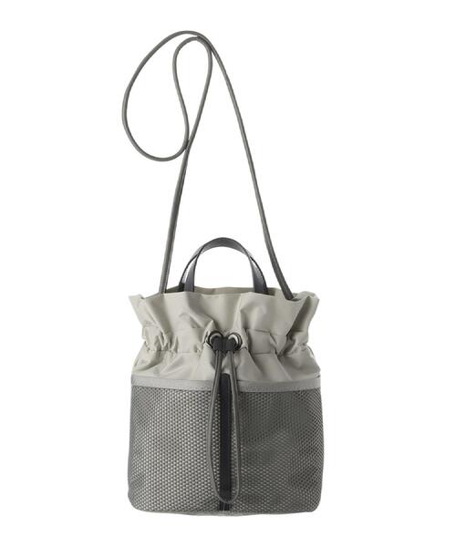 HIROKO HAYASHI（ヒロコハヤシ）の「LUINI AGILE（ルイーニ アジレ）ショルダーバッグ（ショルダーバッグ・レディース・グレー系その他5/ブラック・00）」の2枚目の写真