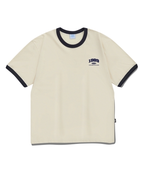 1989STANDARD(1989スタンダード)の「SMALL 1989 クールコットンリンガー半袖(SRSSTD-0012)(Tシャツ/カットソー・メンズ・ライトグレー/ブラック/アイボリー・LARGE/MEDIUM/X-LARGE)」の2枚目の写真