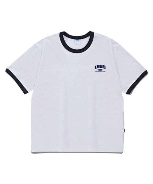1989STANDARD(1989スタンダード)の「SMALL 1989 クールコットンリンガー半袖(SRSSTD-0012)(Tシャツ/カットソー・メンズ・ライトグレー/ブラック/アイボリー・LARGE/MEDIUM/X-LARGE)」の1枚目の写真