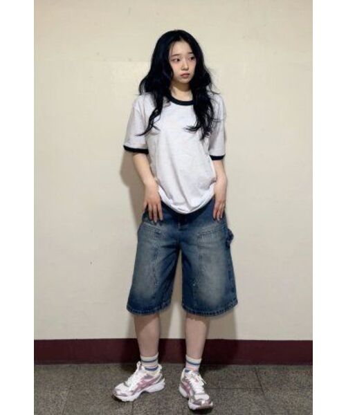 1989STANDARD(1989スタンダード)の「SMALL 1989 クールコットンリンガー半袖(SRSSTD-0012)(Tシャツ/カットソー・メンズ・ライトグレー/ブラック/アイボリー・LARGE/MEDIUM/X-LARGE)」の7枚目の写真