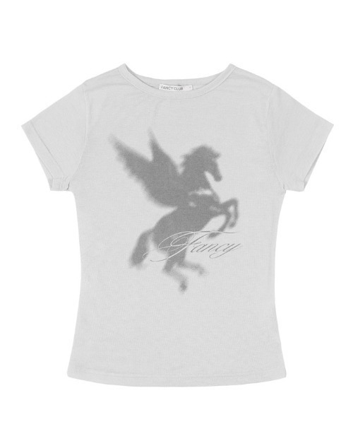 FANCY CLUB(ファンシークラブ)の「A'GEM/9 × .kom 『FANCY CLUB/ファンシークラブ』 SHADOW PEGASUS TEE/シャドウペガサスTシャツ(Tシャツ/カットソー・レディース・ライトブルー/グレー・FREE)」の13枚目の写真
