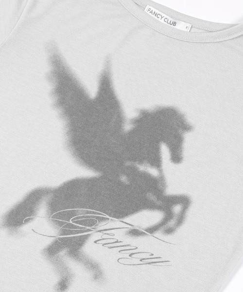 FANCY CLUB(ファンシークラブ)の「A'GEM/9 × .kom 『FANCY CLUB/ファンシークラブ』 SHADOW PEGASUS TEE/シャドウペガサスTシャツ(Tシャツ/カットソー・レディース・ライトブルー/グレー・FREE)」の15枚目の写真