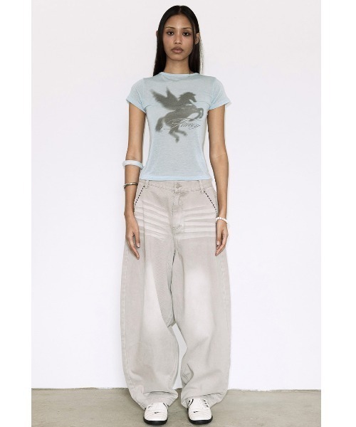 FANCY CLUB(ファンシークラブ)の「A'GEM/9 × .kom 『FANCY CLUB/ファンシークラブ』 SHADOW PEGASUS TEE/シャドウペガサスTシャツ(Tシャツ/カットソー・レディース・ライトブルー/グレー・FREE)」の10枚目の写真