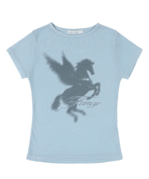 FANCY CLUB(ファンシークラブ)の「A'GEM/9 × .kom 『FANCY CLUB/ファンシークラブ』 SHADOW PEGASUS TEE/シャドウペガサスTシャツ(Tシャツ/カットソー・レディース・ライトブルー/グレー・FREE)」の17枚目の写真