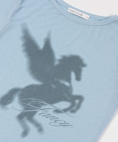 FANCY CLUB(ファンシークラブ)の「A'GEM/9 × .kom 『FANCY CLUB/ファンシークラブ』 SHADOW PEGASUS TEE/シャドウペガサスTシャツ(Tシャツ/カットソー・レディース・ライトブルー/グレー・FREE)」の19枚目の写真