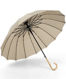 ARCADE（アーケード）の「丈夫な16骨  洒落た 竹ハンドル 長傘 バンブー(竹) 傘 雨傘 日傘 晴雨兼用（長傘）」