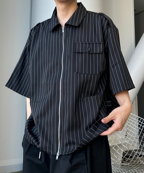 MandO(エムオー)(エムオー)の「ダブルジップミリタリーストライプシャツ(シャツ/ブラウス・メンズ・ホワイト系その他/カーキ/ブラック系その他・MEDIUM/LARGE)」の20枚目の写真