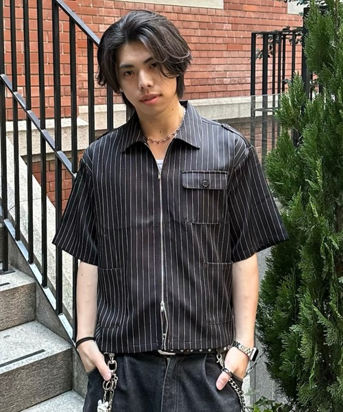 MandO(エムオー)(エムオー)の「ダブルジップミリタリーストライプシャツ(シャツ/ブラウス・メンズ・ホワイト系その他/カーキ/ブラック系その他・MEDIUM/LARGE)」の14枚目の写真